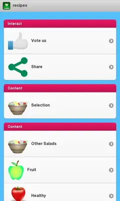 Salad Recipes android App screenshot 1